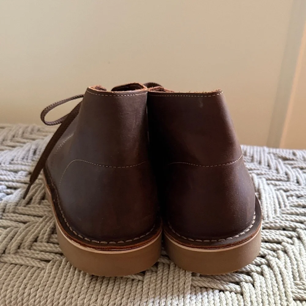 Clarks Bushacre Brown Leather Chukka Boots Men's 10